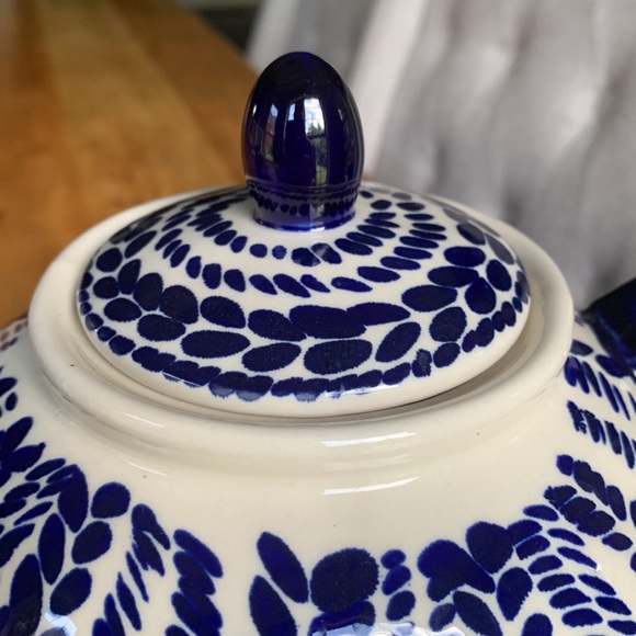 Blue and White Ceramic Teapot - Picture 4 of 12